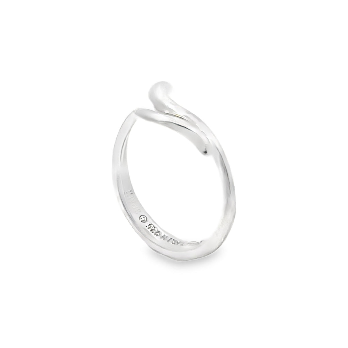 Tiffany & Co Elsa Peretti Teardrop Snake Sterling Silver Ring Size