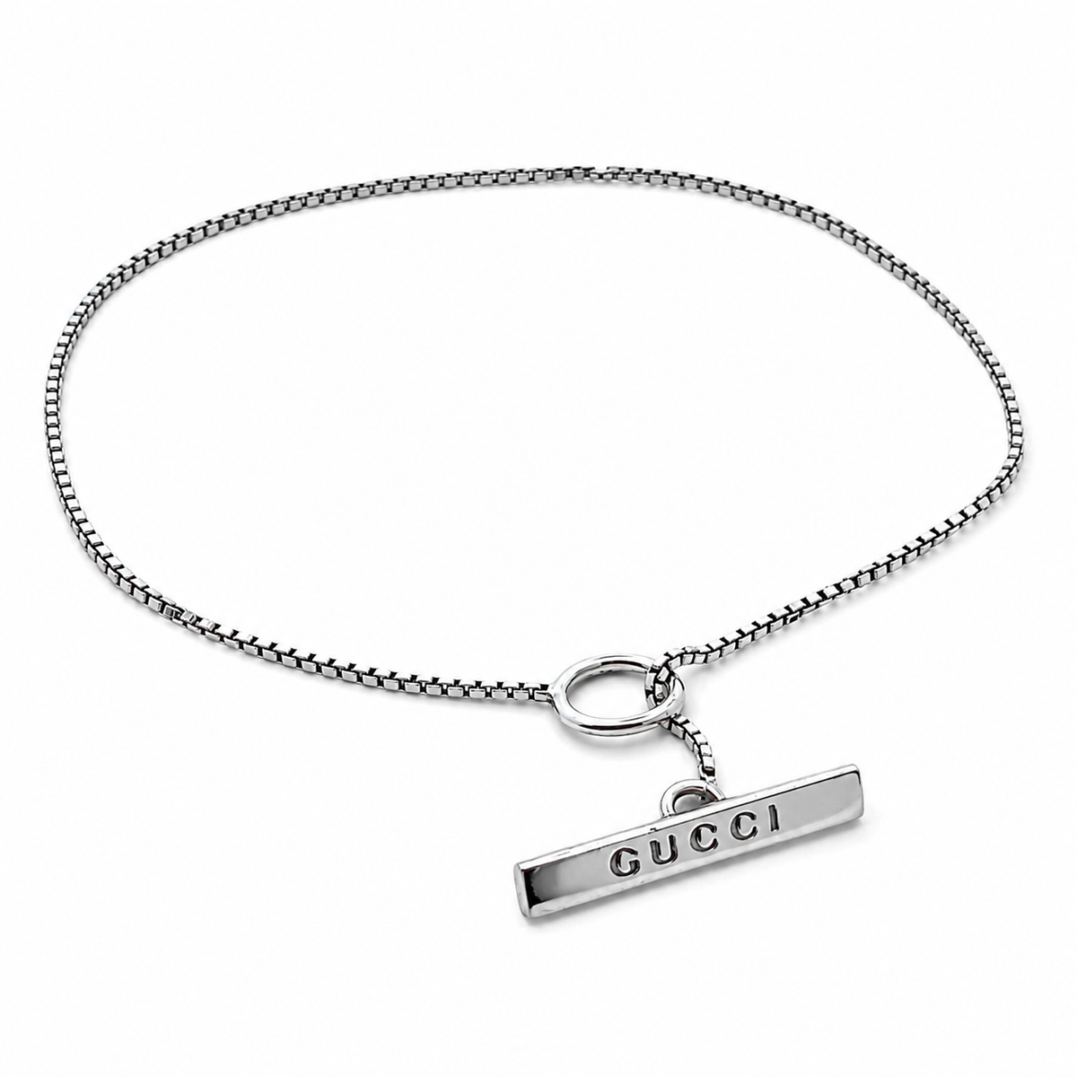 Gucci Link To Love 18ct White Gold Lariat Bracelet - 19cm