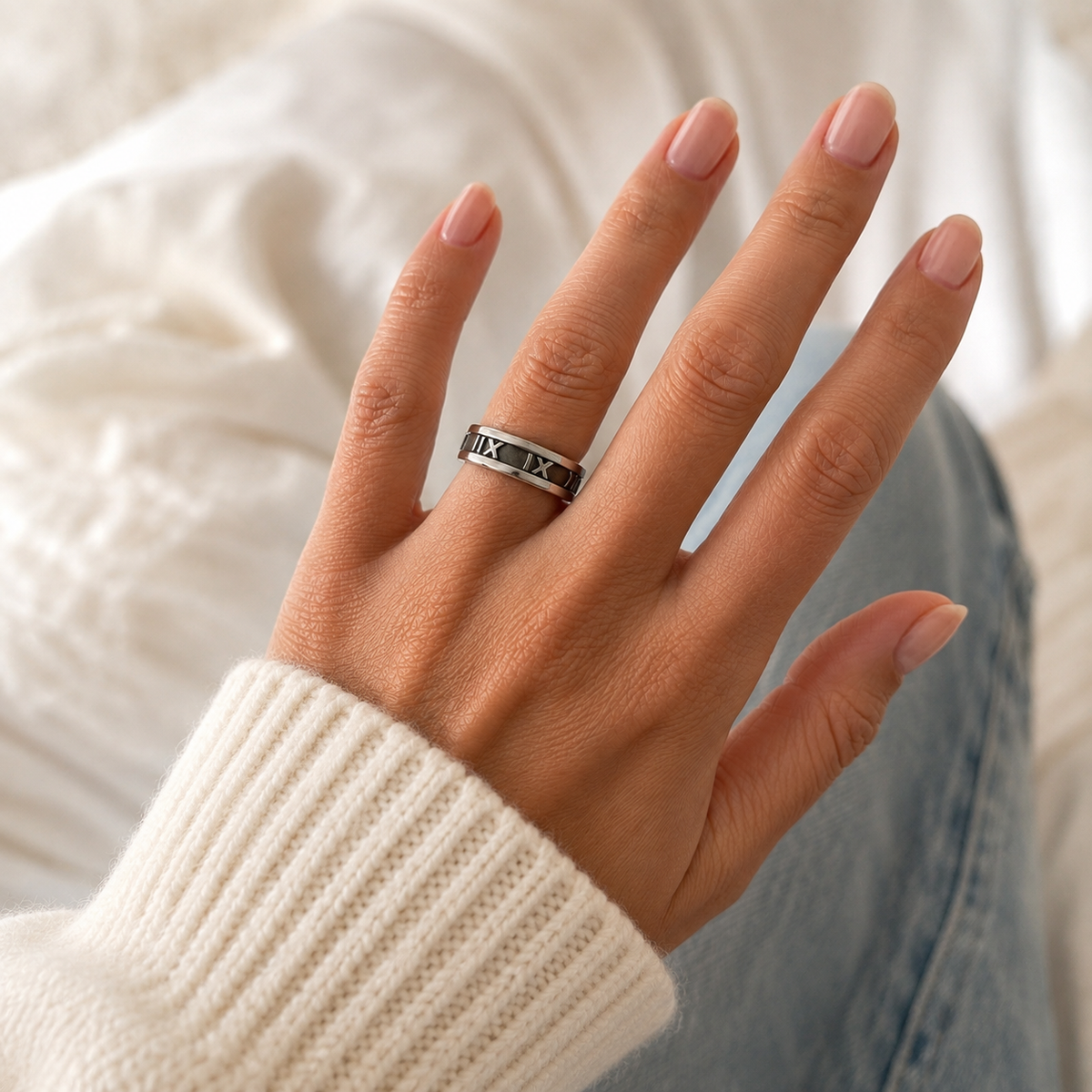 Tiffany & Co Atlas Sterling Silver 6mm Band Ring Size : L