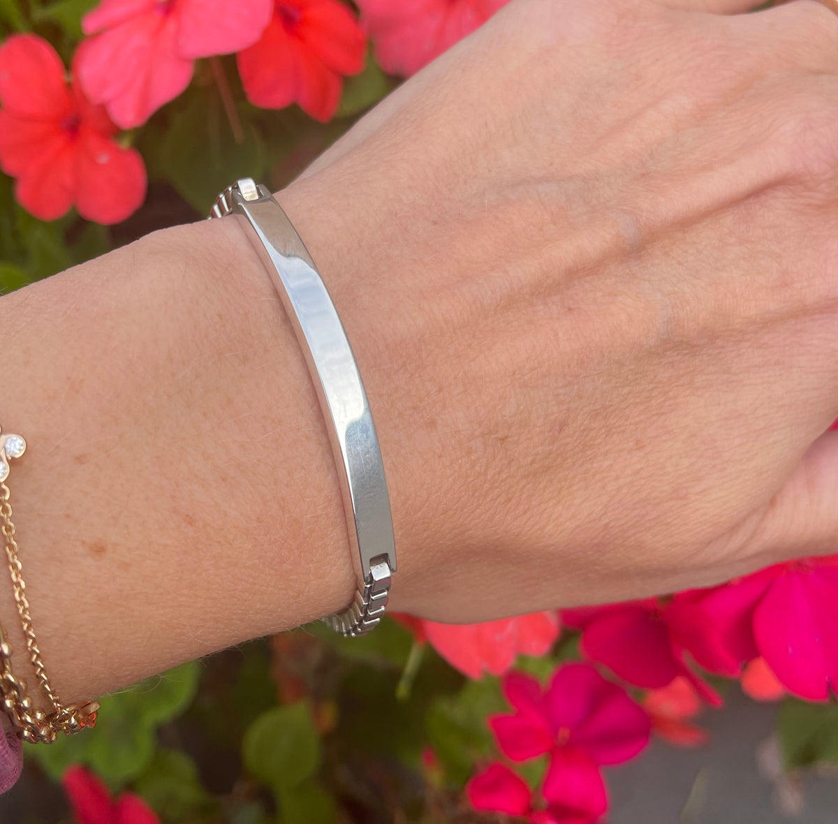 Tiffany & Co Venetian Link I.D. Sterling Silver Bracelet - 21cm