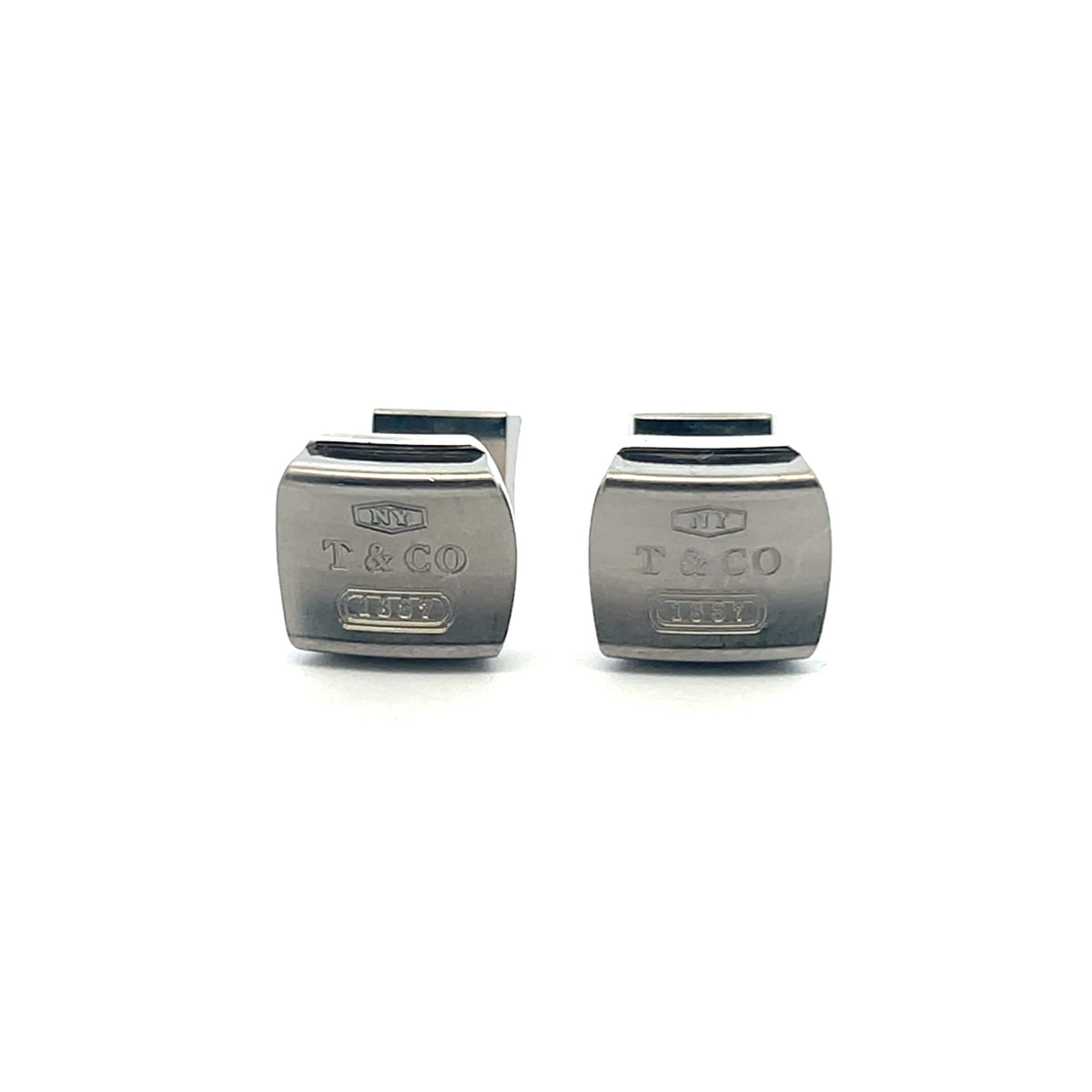 Tiffany & Co 1837 Titanium & Sterling Silver Square Cufflinks Tiffany & Co 1837 Titanium & Sterling Silver Square Cufflinks