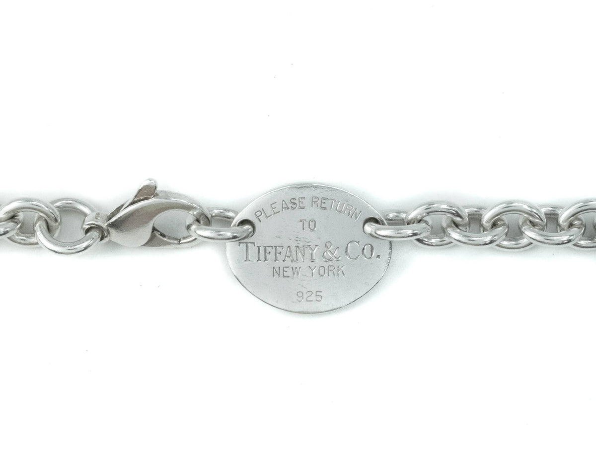 Tiffany & Co. return to ラウンドタグ　925 Tiffany & Co Return To Tiffany Sterling Silver Oval Tag Choker