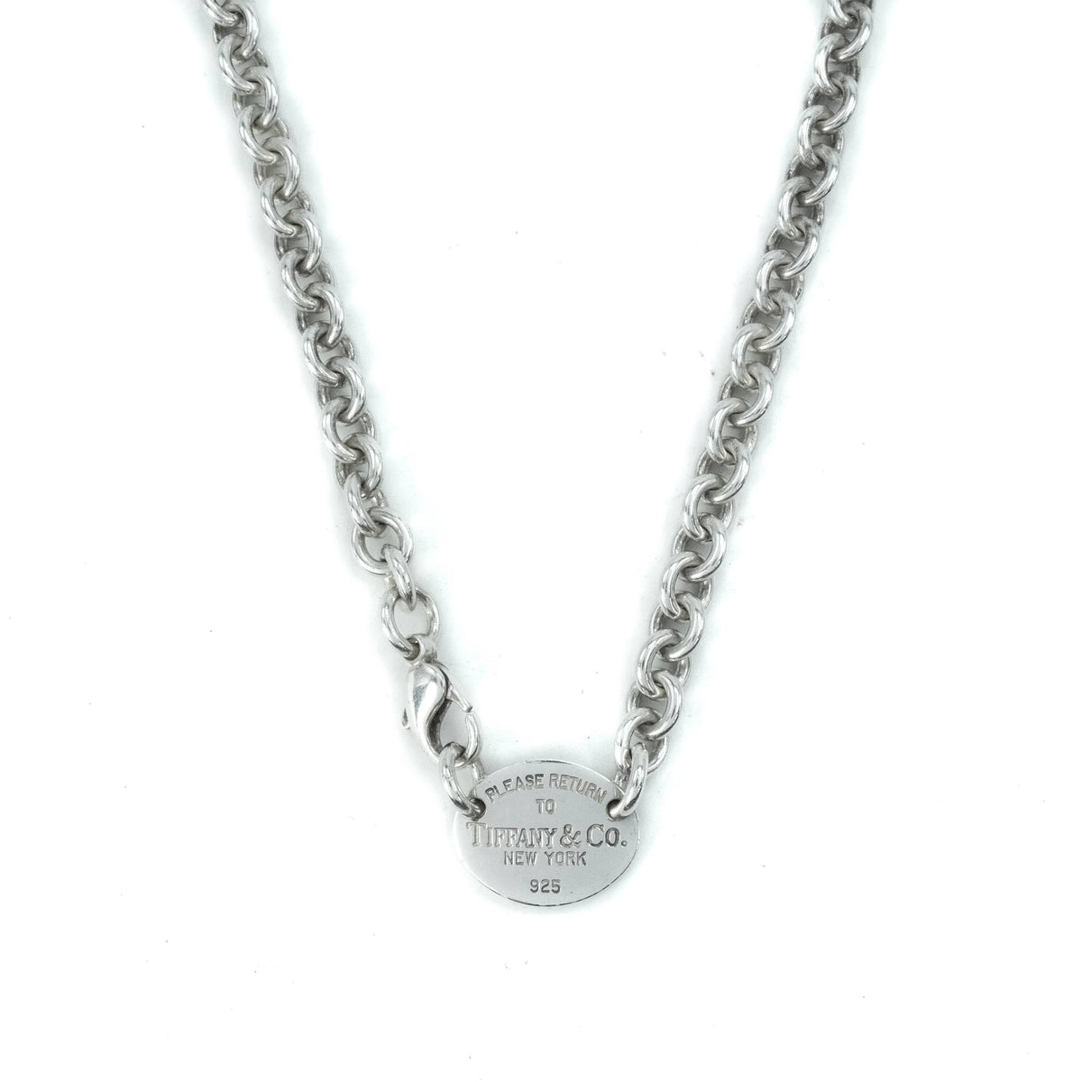 Tiffany & Co Return To Tiffany Sterling Silver Oval Tag Choker