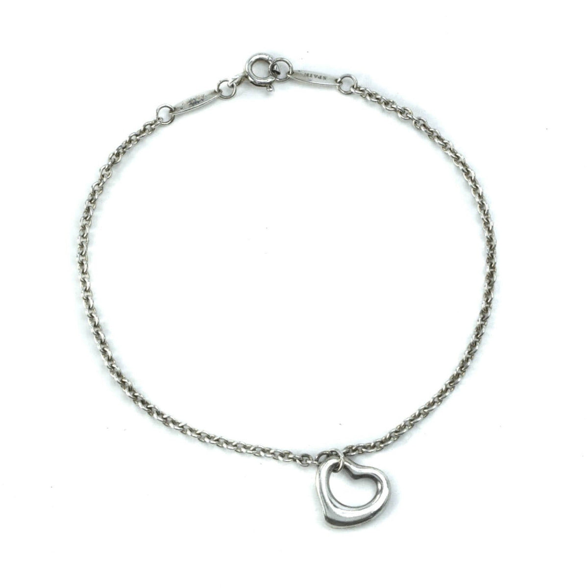 Tiffany & Co Elsa Peretti Open Heart 11mm Sterling Silver Bracelet 