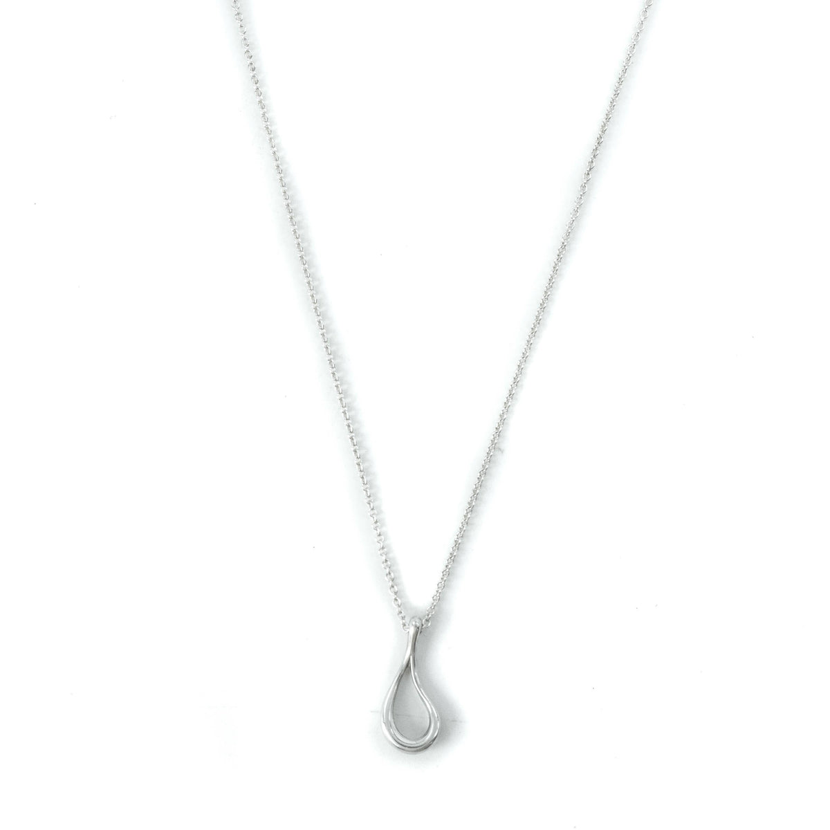 Tiffany & Co Elsa Peretti Open Teardrop Sterling Silver Pendant