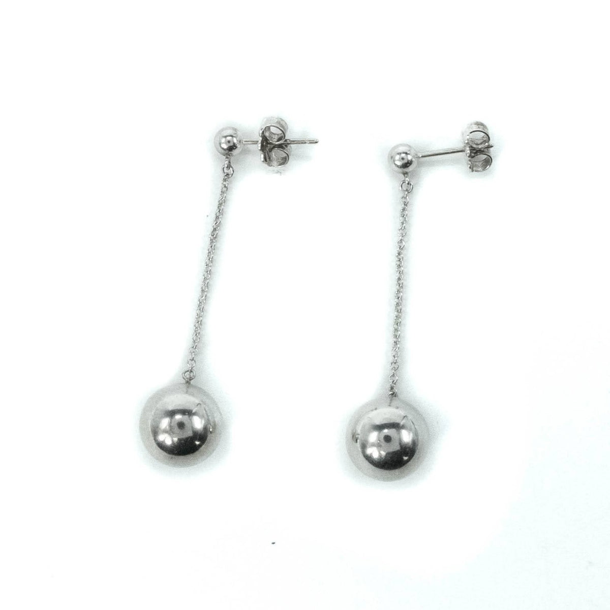Tiffany Co HardWear Sterling Silver Ball Drop Dangle Earrings
