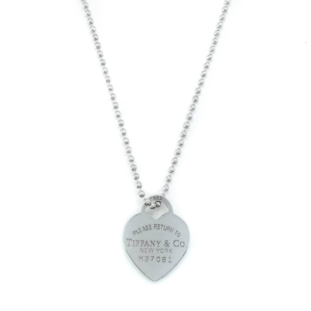 Tiffany Co Return To Tiffany Sterling Silver Bead Heart Tag