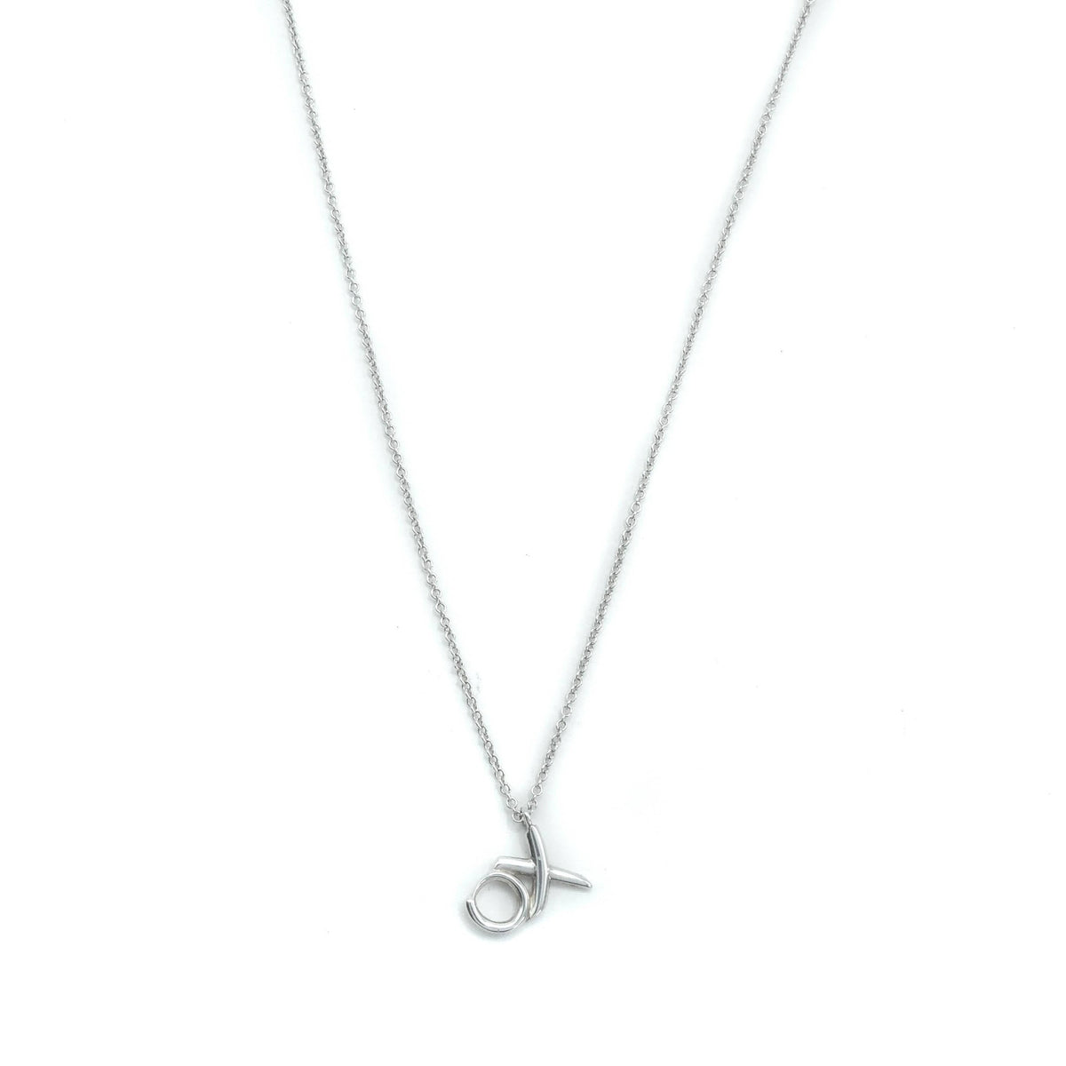 Tiffany Co Paloma Picasso XO Sterling Silver Pendant Necklace