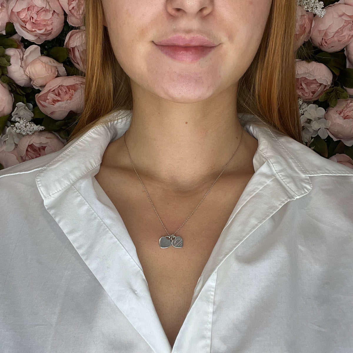 Tiffany Co Return To Tiffany Double Mini Heart Tag Sterling