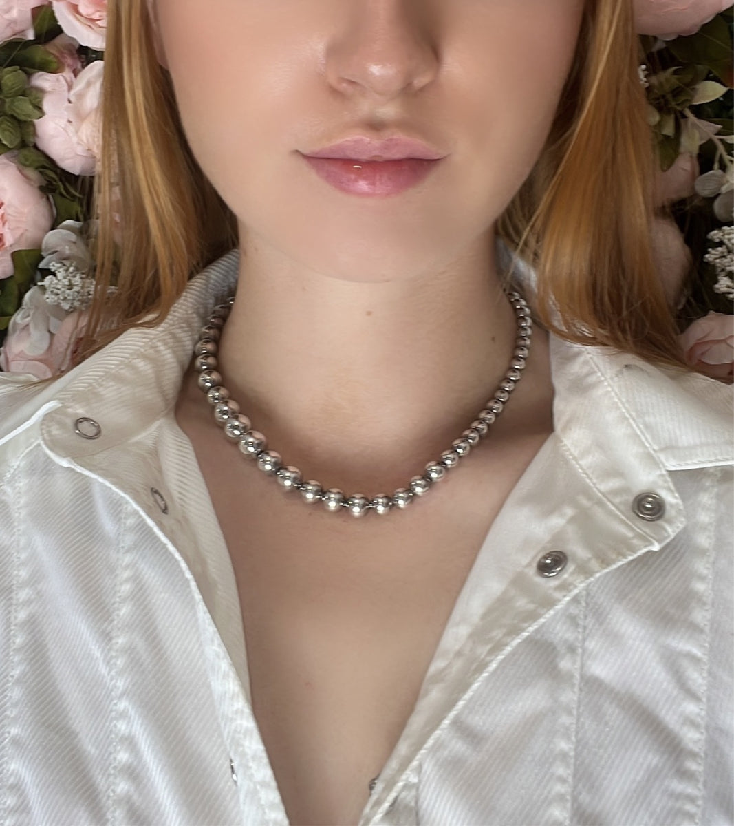 tiffany graduated ball necklace