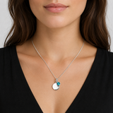 Silver Crystal Birthstone Necklace