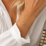 Gold Crystal Birthstone Bracelet