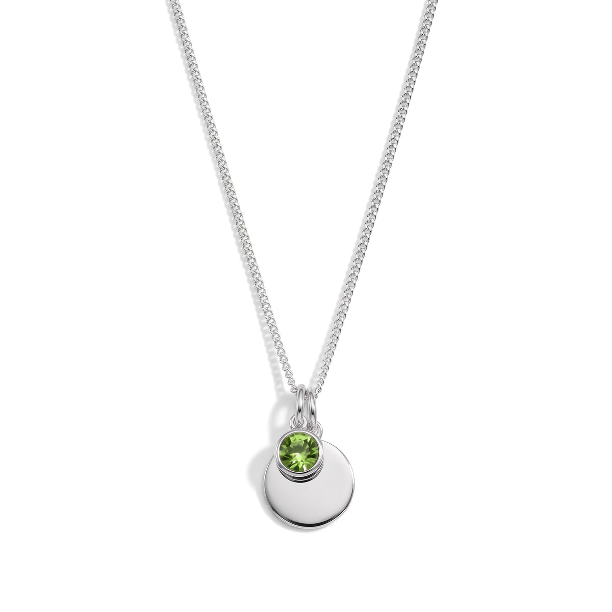 Silver Crystal Birthstone Necklace