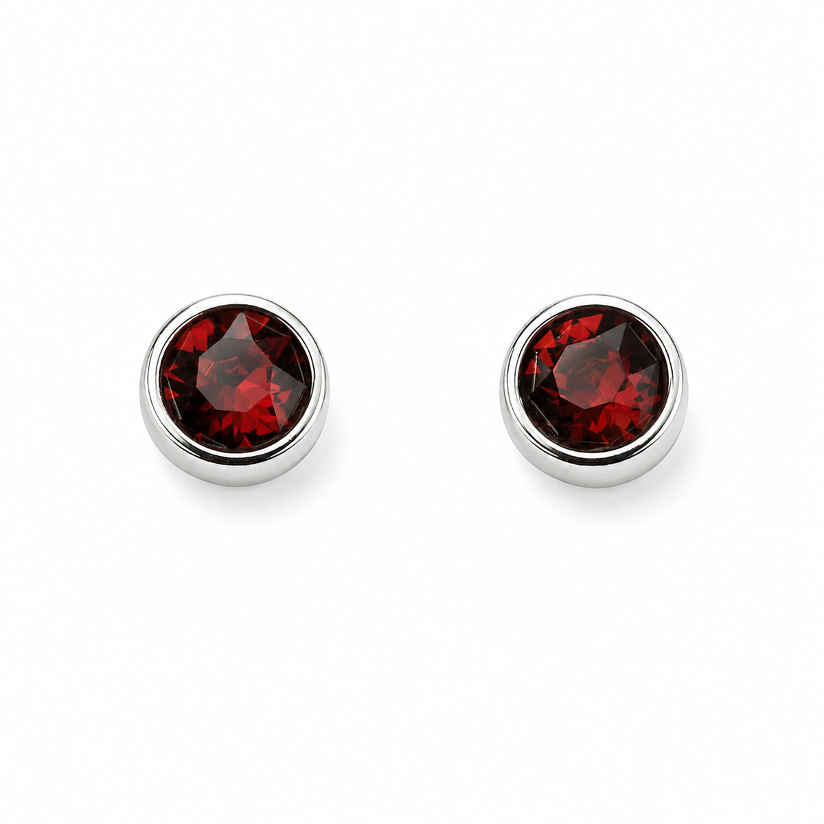 Silver Crystal Birthstone Earrings