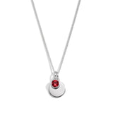Silver Crystal Birthstone Necklace