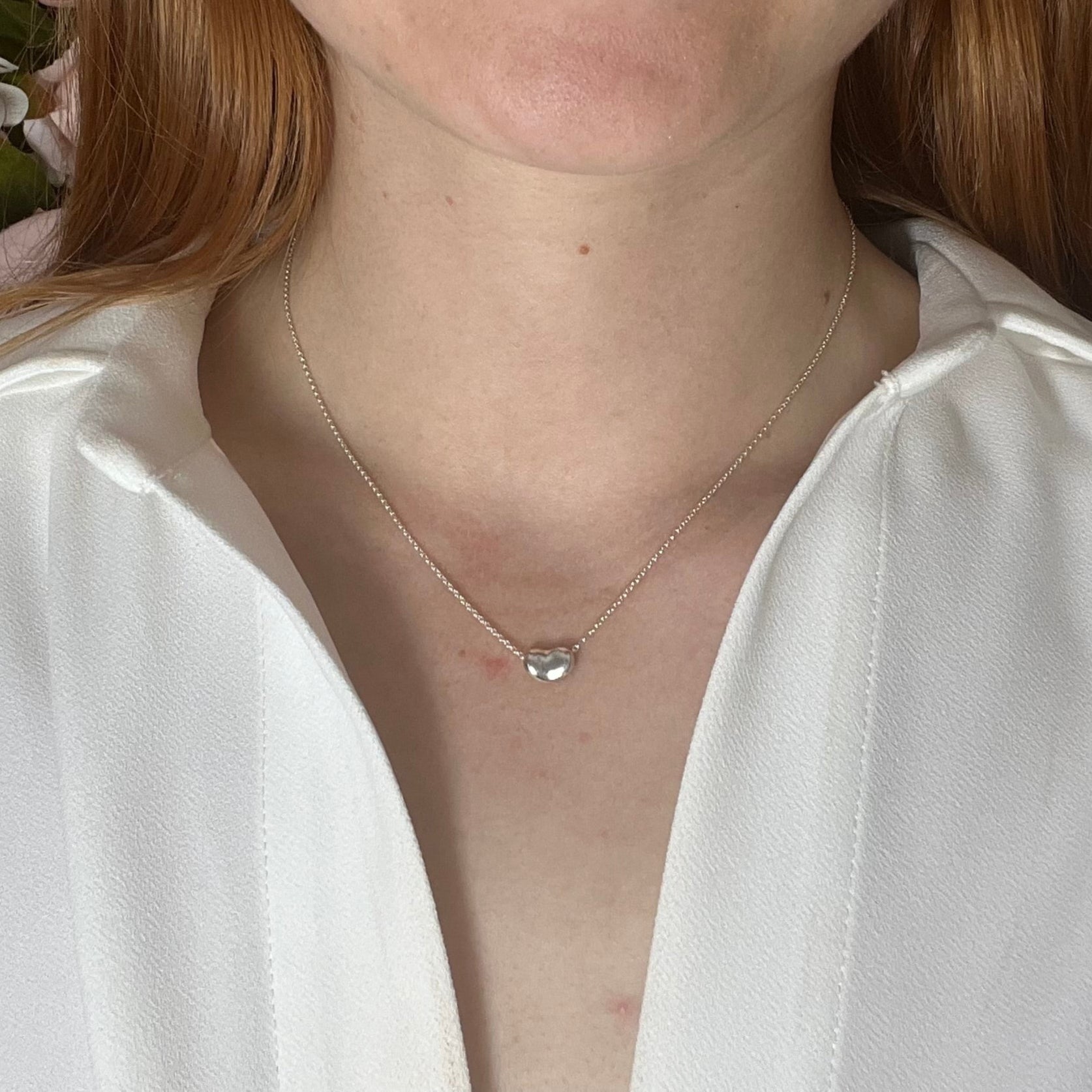 Sterling Silver Bean Necklace From Tiffany's Tiffany Co Elsa