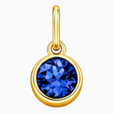 Gold Crystal Charm Birthstone Necklace