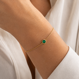 Gold Crystal Birthstone Bracelet