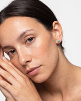 Gold Milgrain Birthstone Earrings
