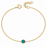 Gold Crystal Birthstone Bracelet
