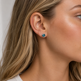Silver Crystal Birthstone Earrings