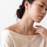 Gold Crystal Charm Birthstone Necklace