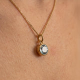 Gold Crystal Charm Birthstone Necklace