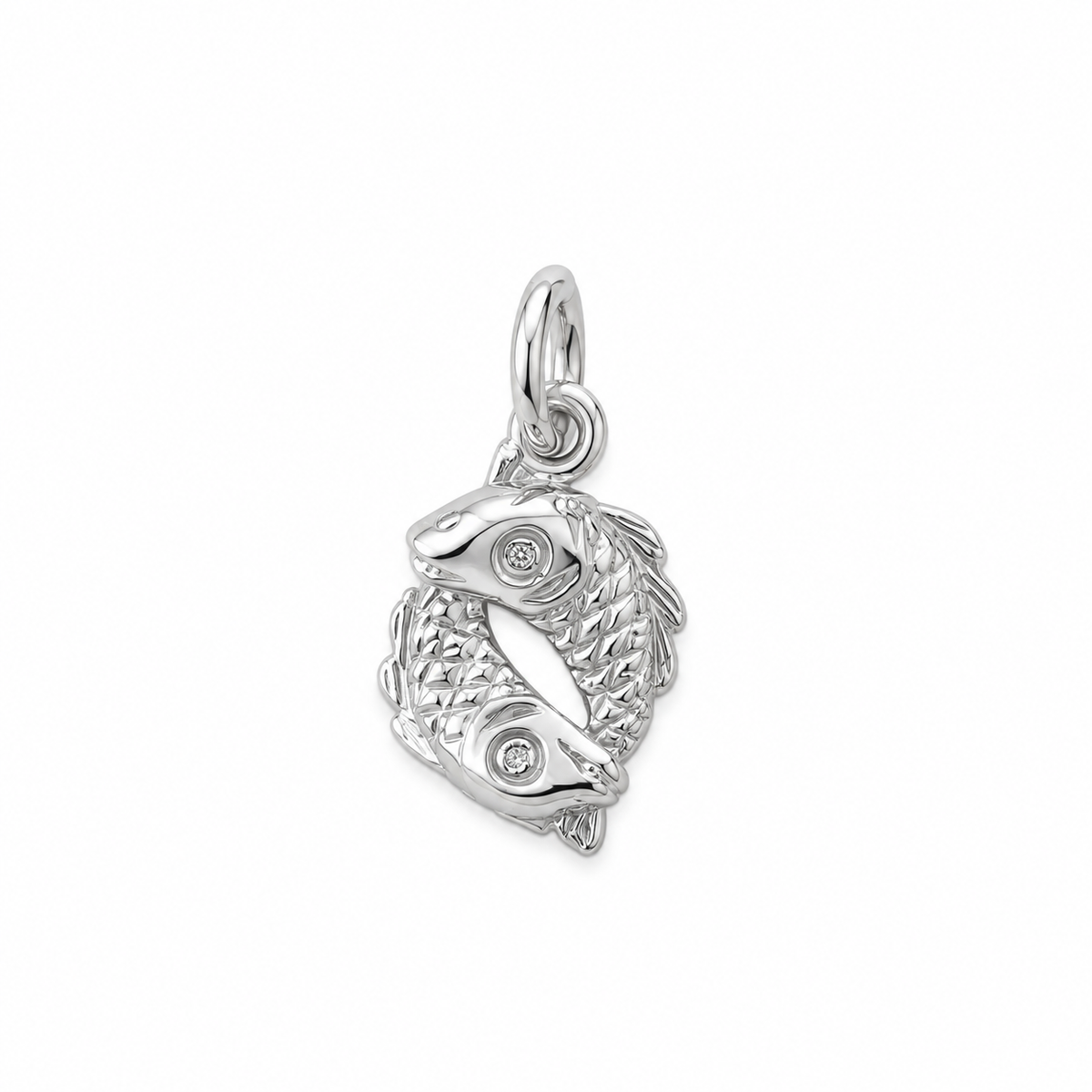 Sculptured Zodiac Charm In Silver