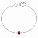 Silver Crystal Birthstone Bracelet