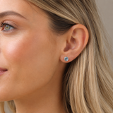 Silver Crystal Birthstone Earrings