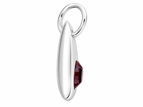 Silver Crystal Teardrop Birthstone Necklace