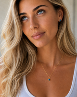 Gold Crystal Charm Birthstone Necklace