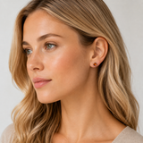 Silver Crystal Birthstone Earrings