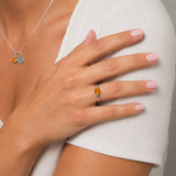 Silver Crystal Birthstone Ring