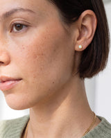 Gold Milgrain Birthstone Earrings