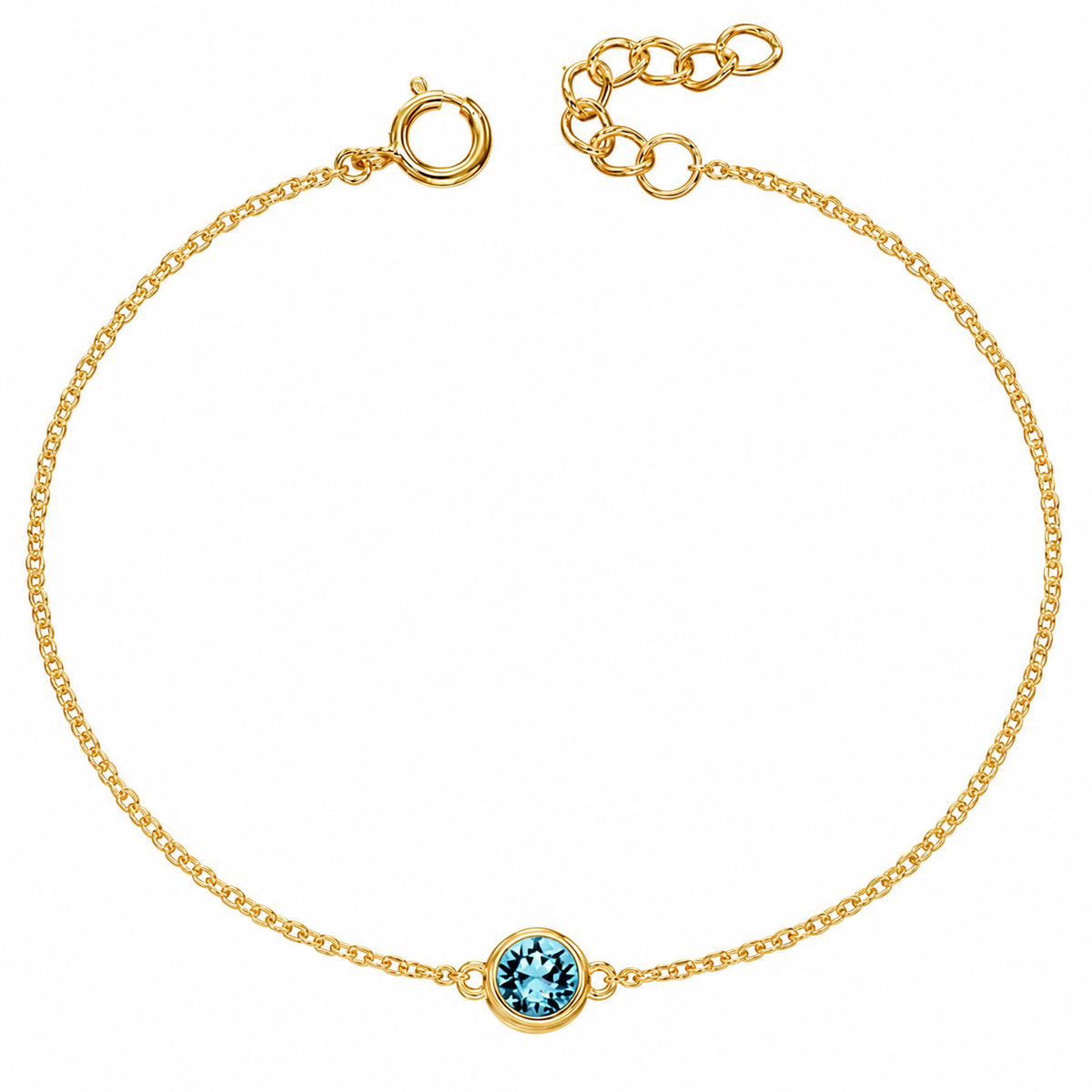 Gold Crystal Birthstone Bracelet