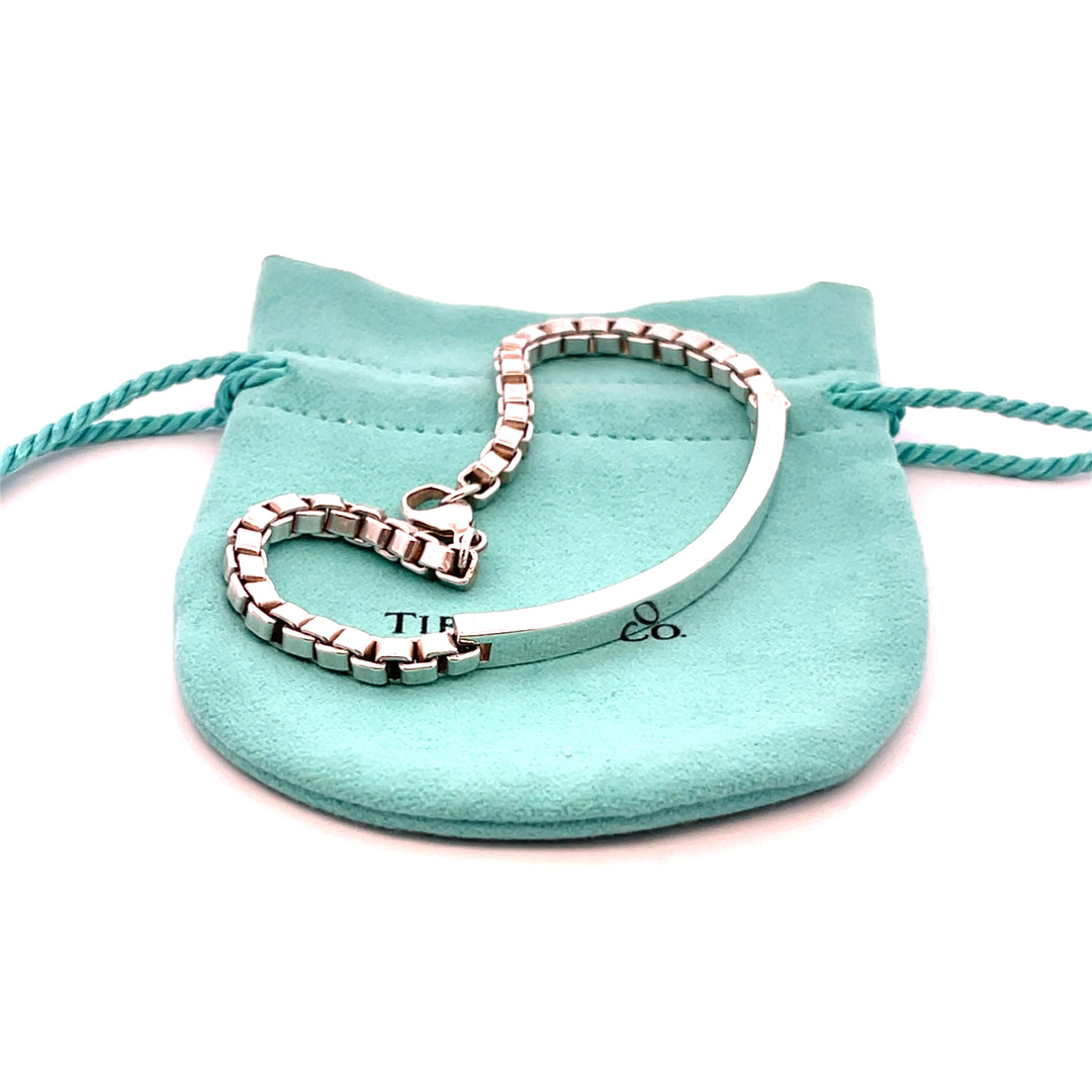 Tiffany & Co Venetian Link I.D. Sterling Silver Bracelet - 19cm