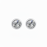 Silver Crystal Birthstone Stud Earrings