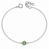 Silver Crystal Birthstone Bracelet