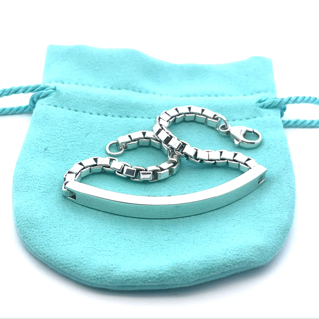 Tiffany & Co Venetian Link I.D. Sterling Silver Bracelet - 21cm