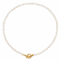 Pearl T Bar Necklace