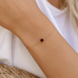 Gold Crystal Birthstone Bracelet