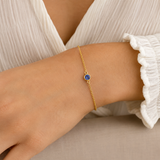 Gold Crystal Birthstone Bracelet