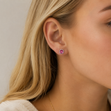 Silver Crystal Birthstone Earrings