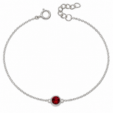 Silver Crystal Birthstone Bracelet