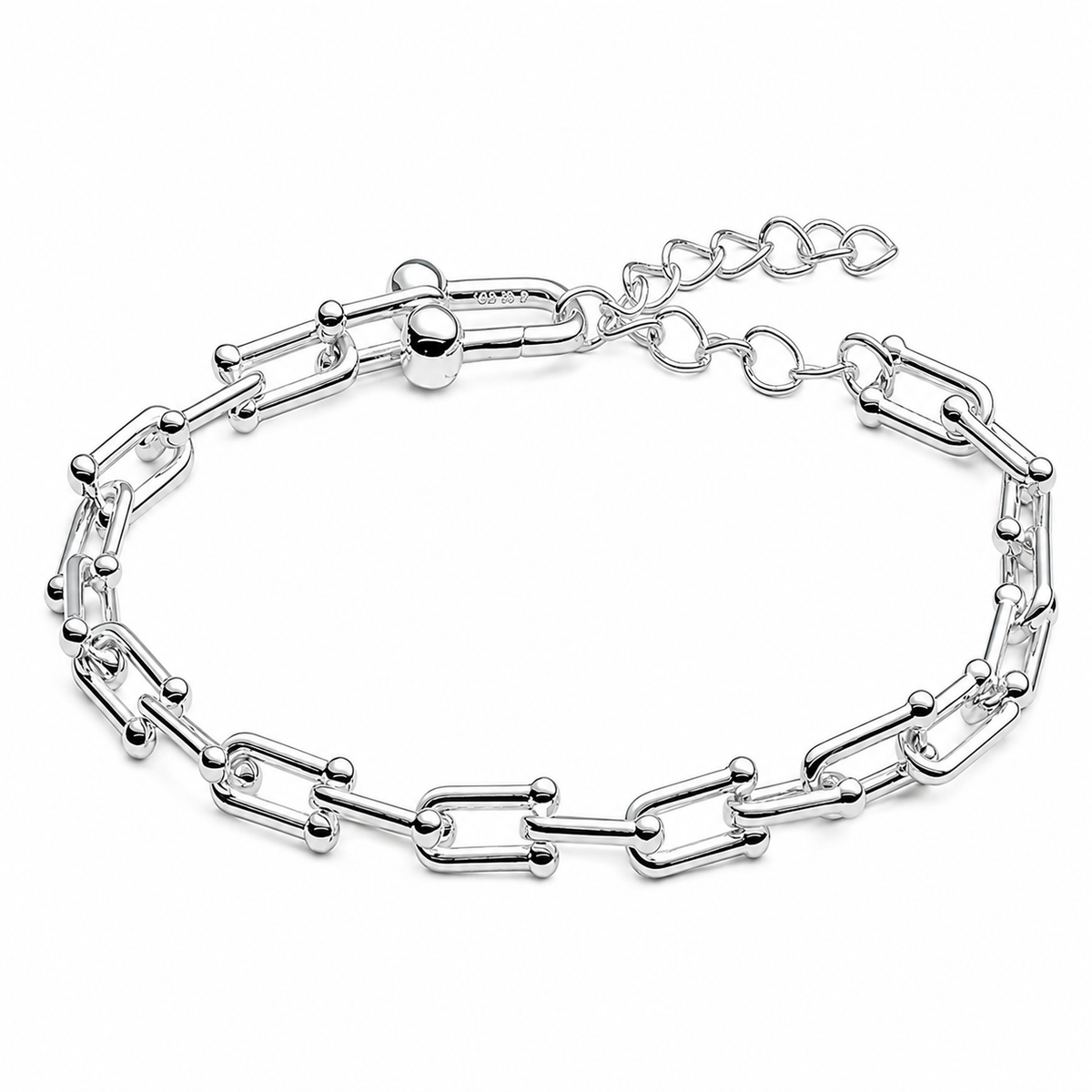 Silver Ball Link Bracelet