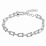 Silver Ball Link Bracelet