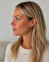 Silver Crystal Birthstone Stud Earrings