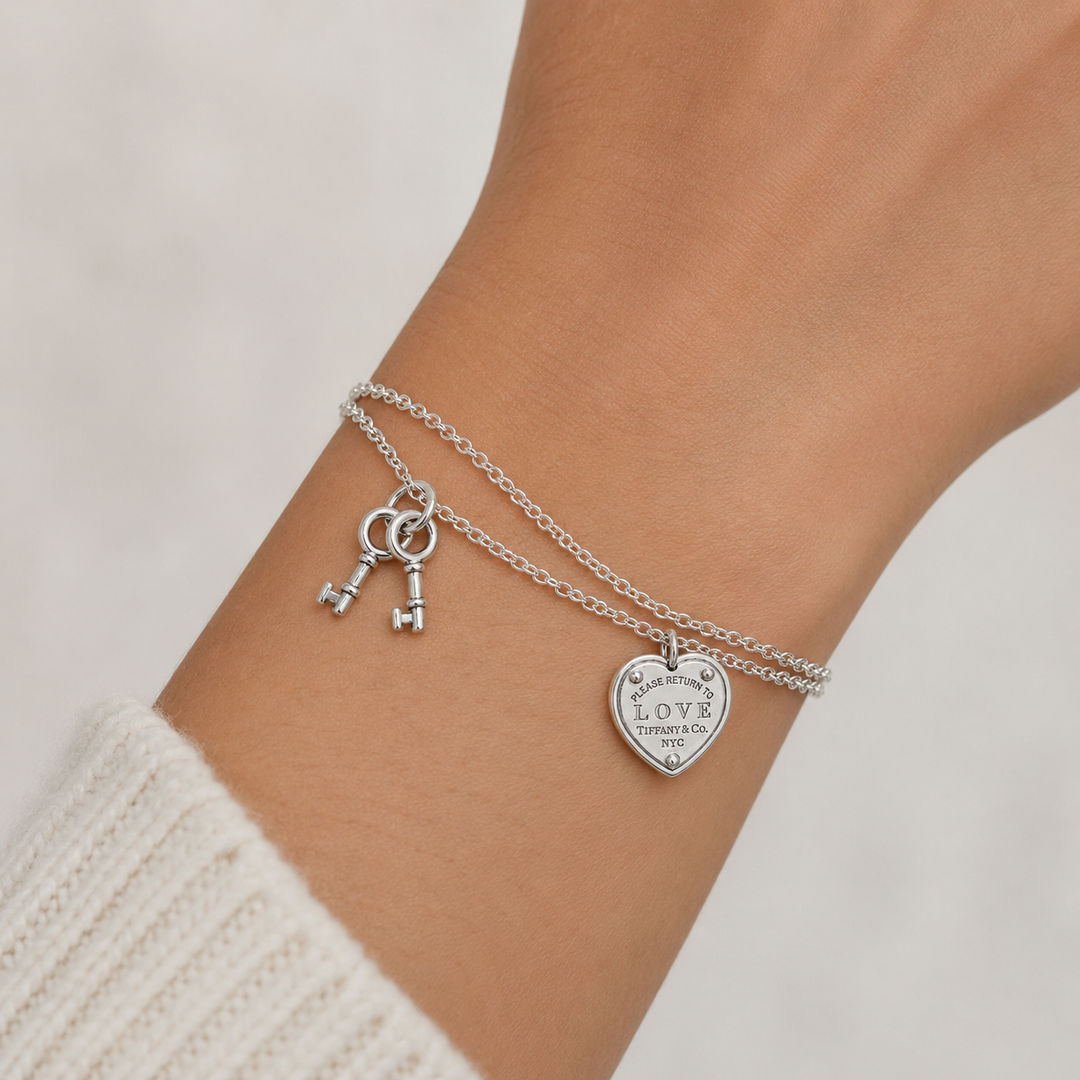 Tiffany & Co Return To Tiffany Love Heart Keys Sterling Silver
