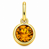 Gold Crystal Charm Birthstone Necklace